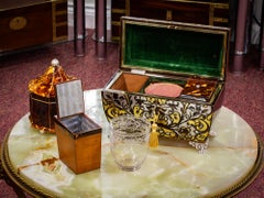 Antike Regency Boulle Schildpatt Teekiste