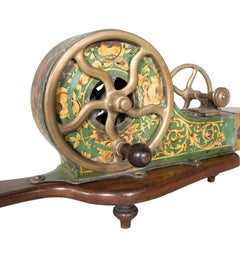 Antique Regency Brass And Painted Tole Fireplace Bellows