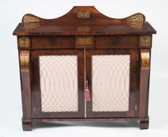 Antique Regency Brass Inlaid Cabinet Chiffonier c.1820 19th Century