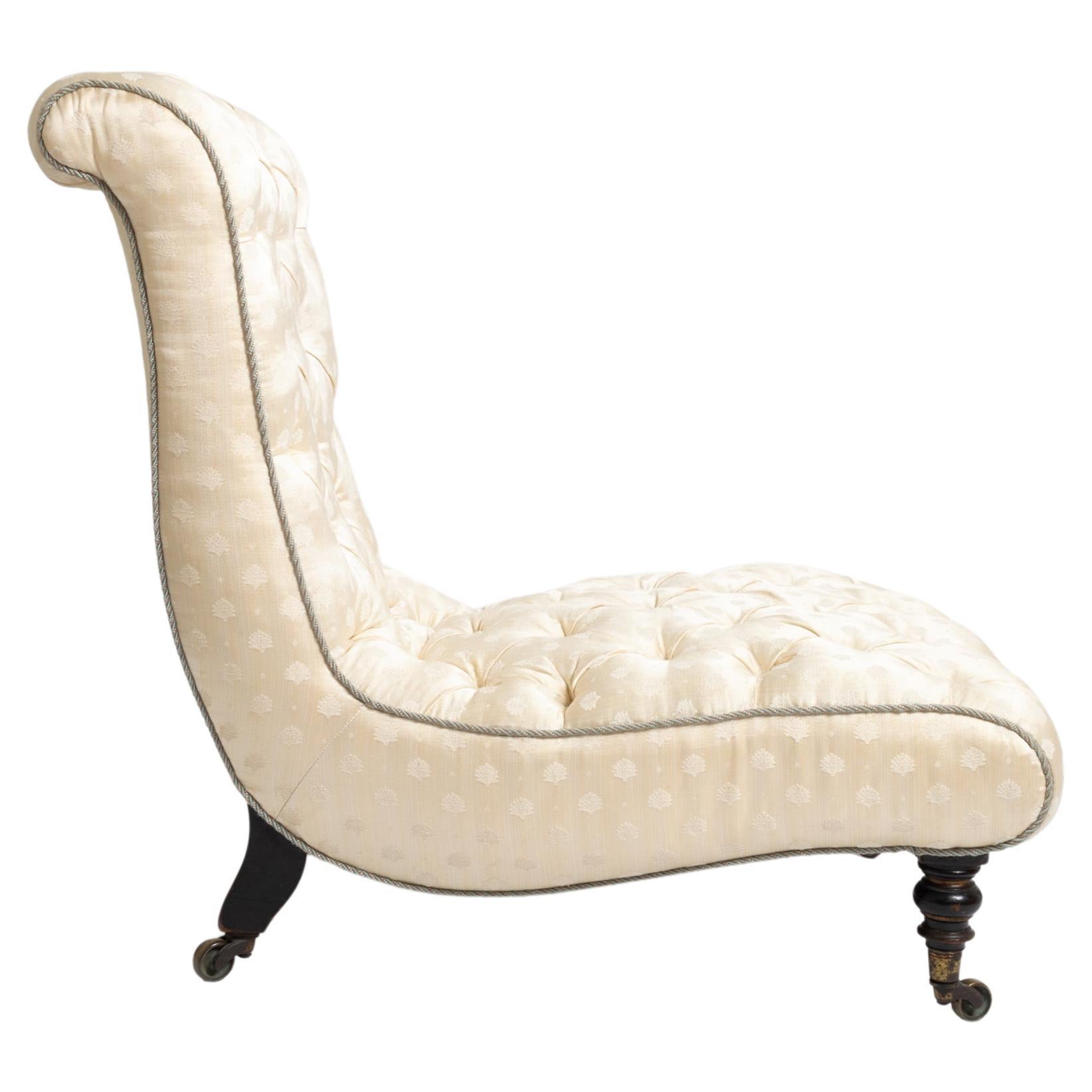 Fauteuil de style Régence antique à boutons, Angleterre, vers 1820