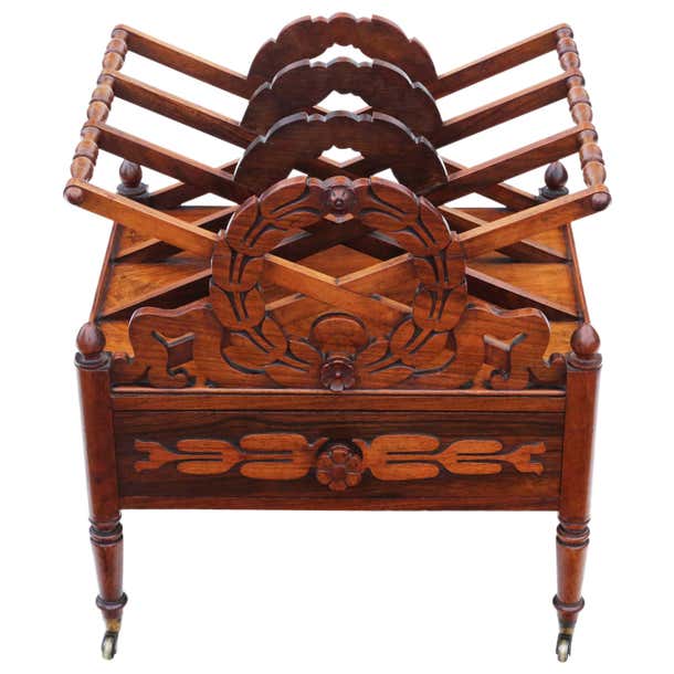 Regency Magazine Rack Antique Regency circa 1825 Mahogany Canterbury Magazine Rack For Sale ...