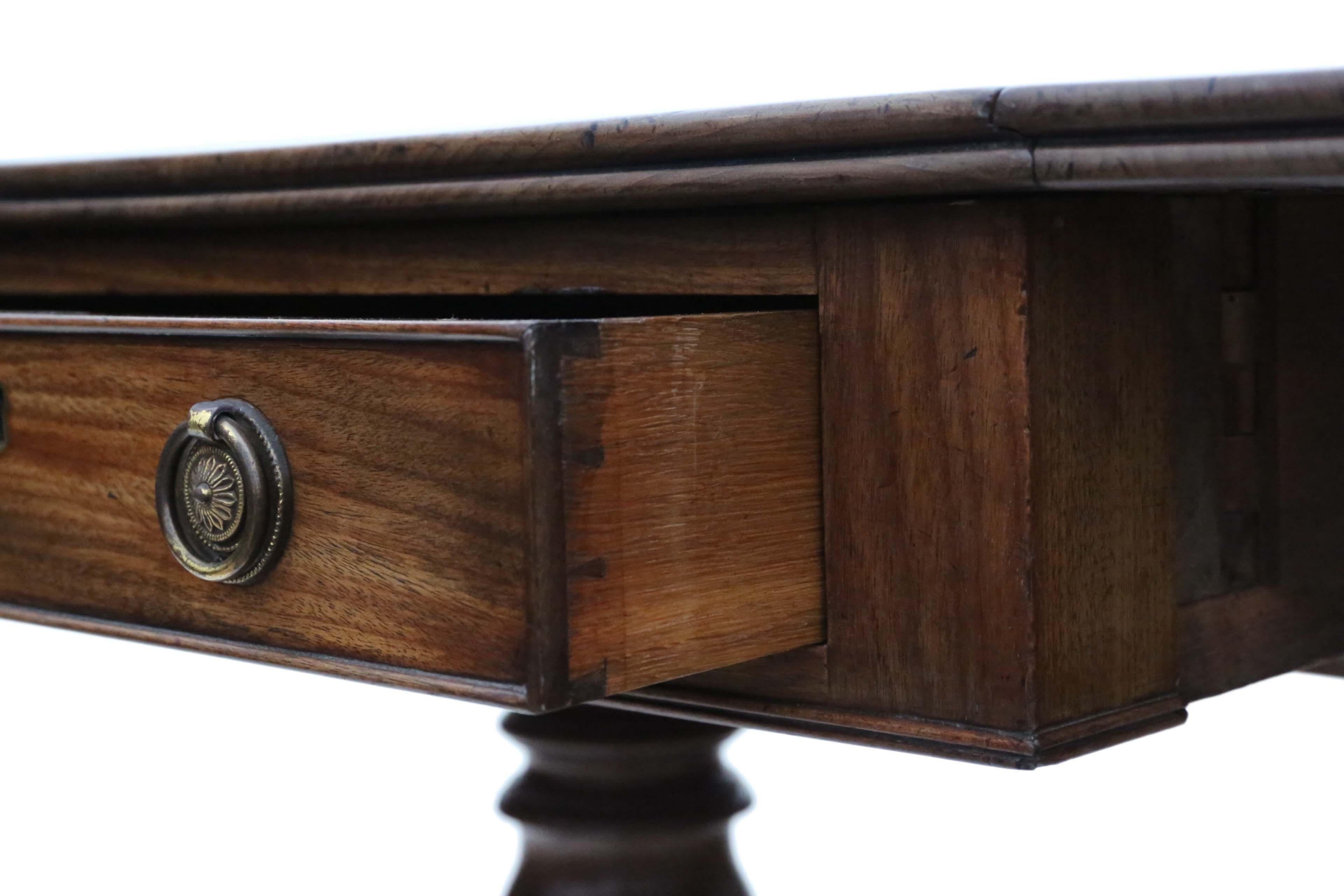 Antique Regency C1825 Mahogany Sofa Table, 19th Century For Sale 5