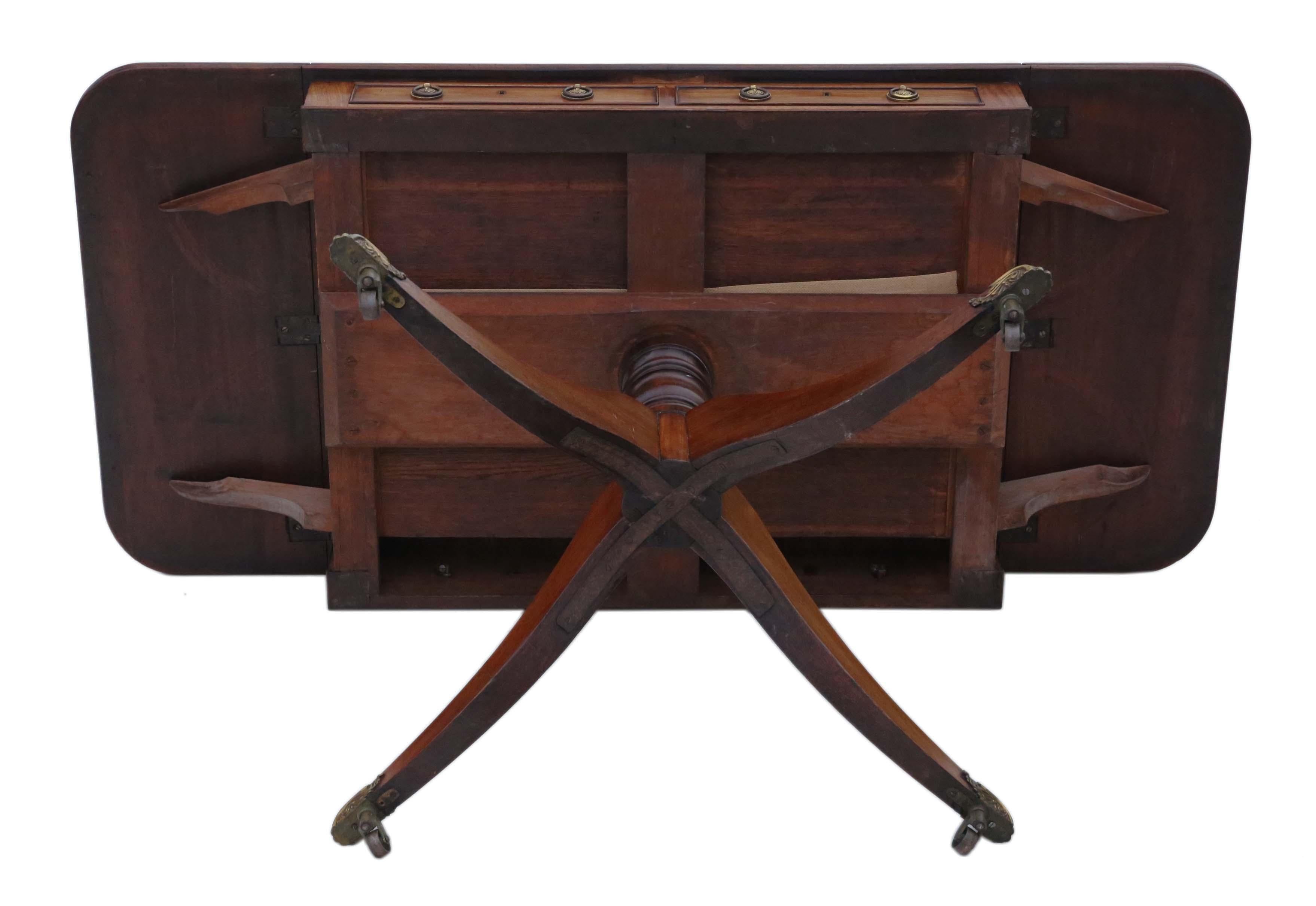 Antique Regency C1825 Mahogany Sofa Table, 19th Century For Sale 7