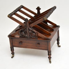 Antique Regency Canterbury Magazine Stand