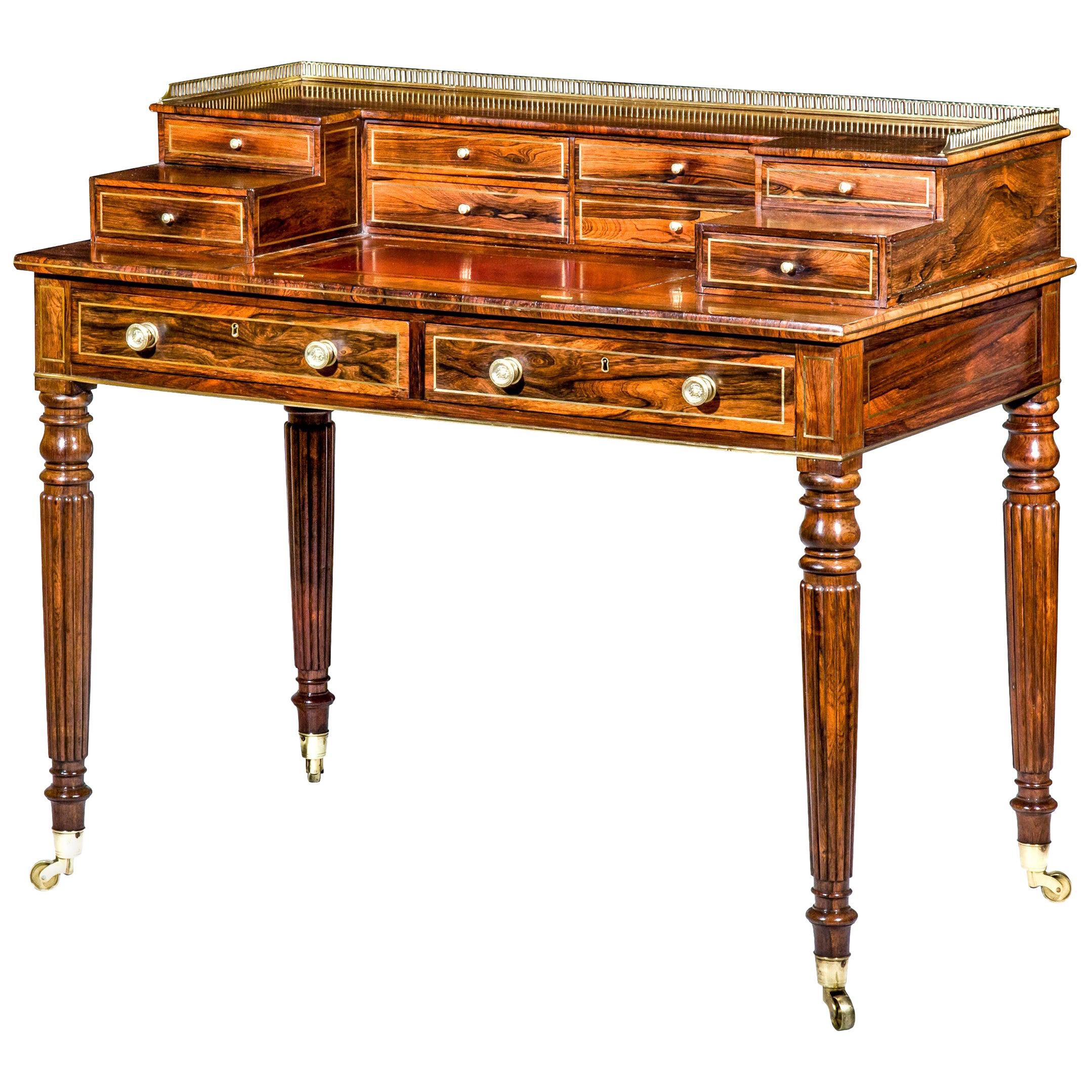 Antique Regency Carlton House Desk, Early 19th Century