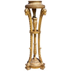 Antique Regency Carved and Gilt Pedestal Stand