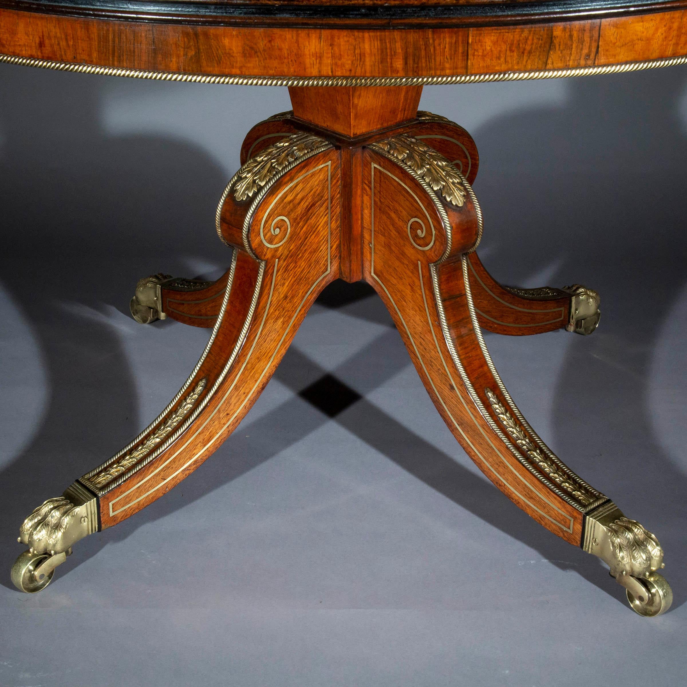 Antique Regency Center Table, Attributed to George Oakley, circa 1810 For Sale 1