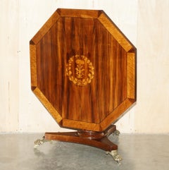 ANTIQUE REGENCY CIR 1810 HARDWOOD & BURR WALNUT TiLT TOP DINING OCCASIONAL TABLE