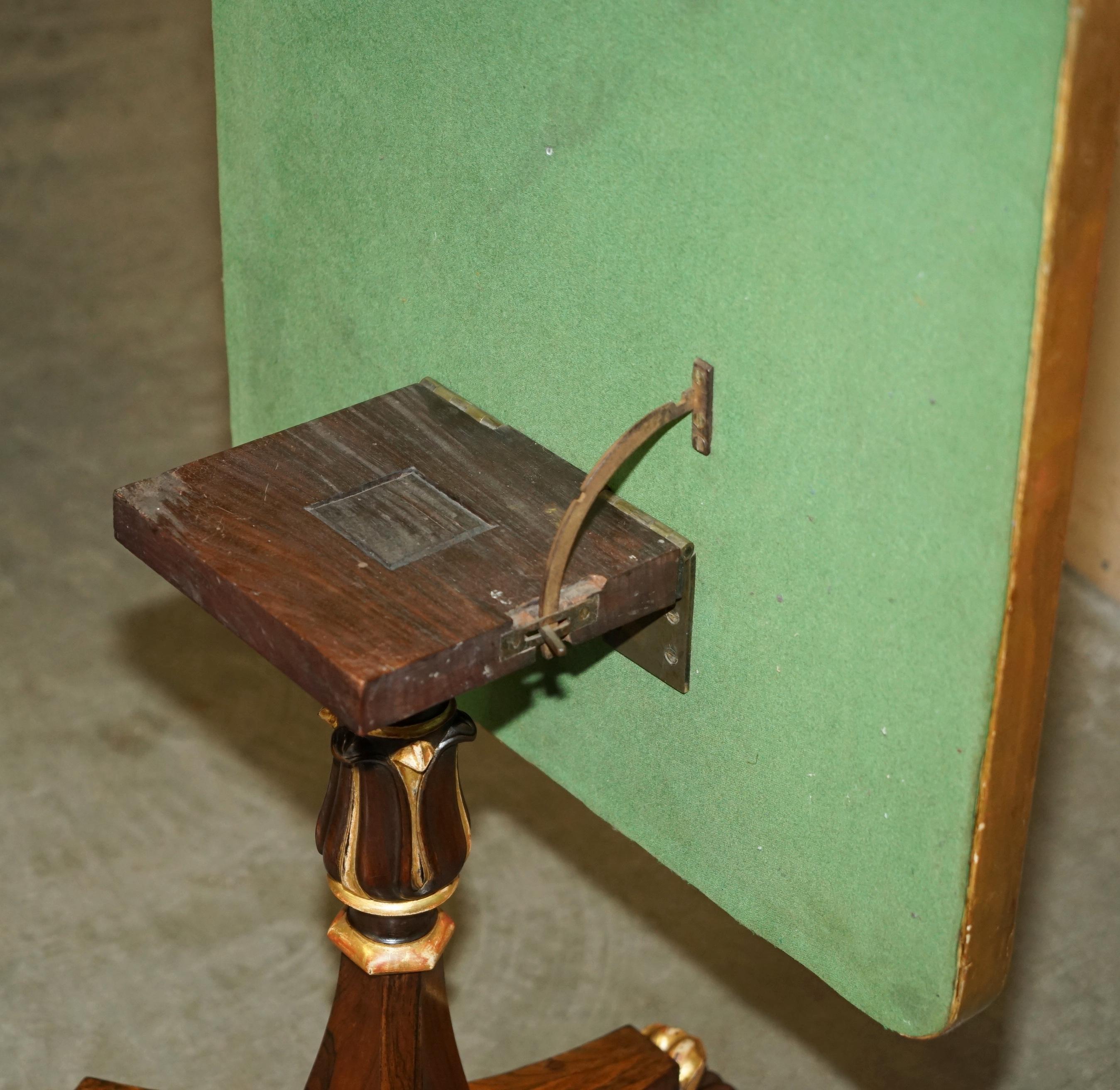 ANTiQUE REGENCY CIRCA 1810-1820 - TABLE DE CHESS BOARD À GILT BRASS ET HARDWOOD CHESSBOARD en vente 8
