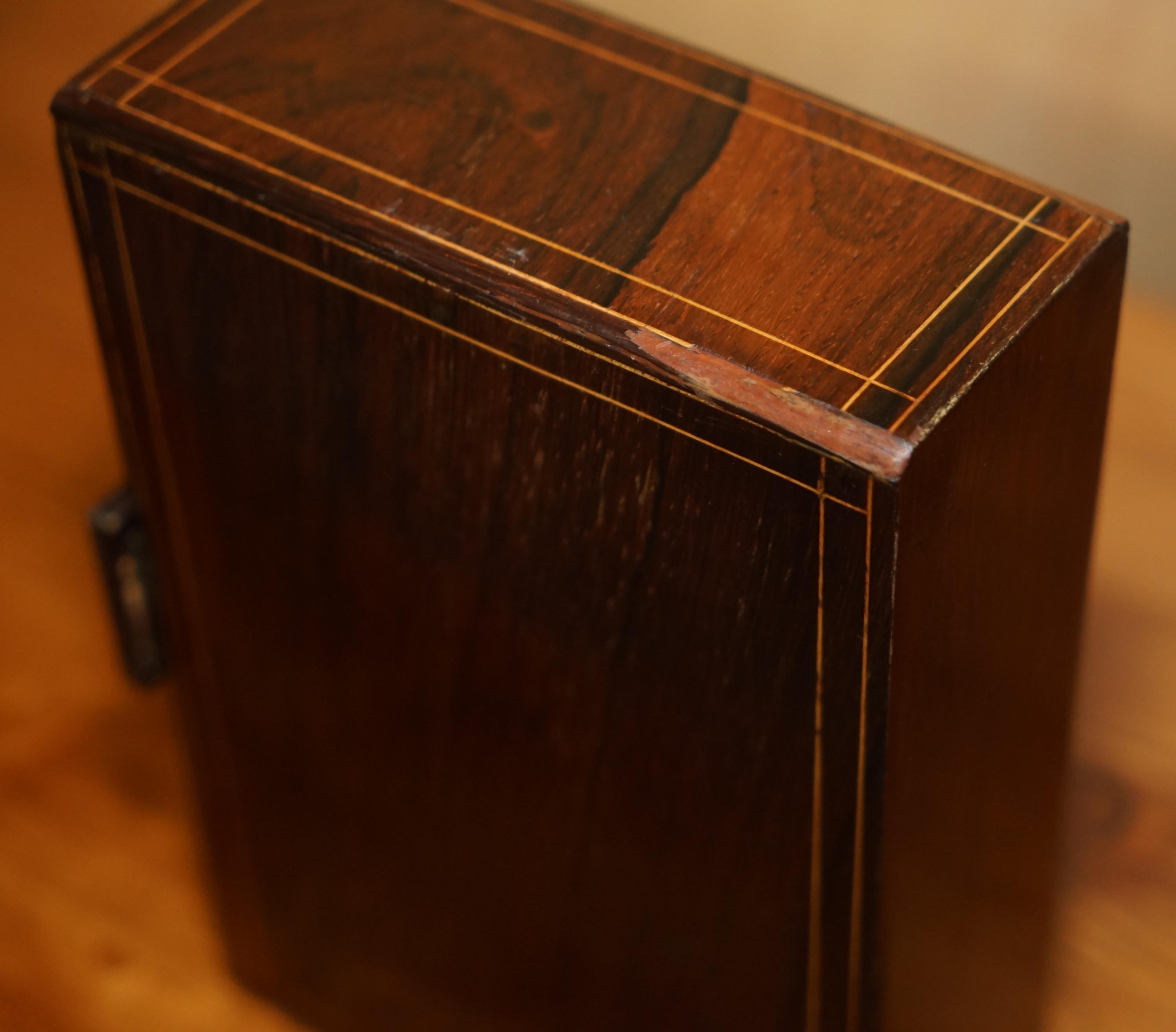 ANTIQUE REGENCY CIRCA 1810 LEGNO DURO MAI USATO CASSAFORTE PER NOTE CON LIBRI ORIGINALI in vendita 2
