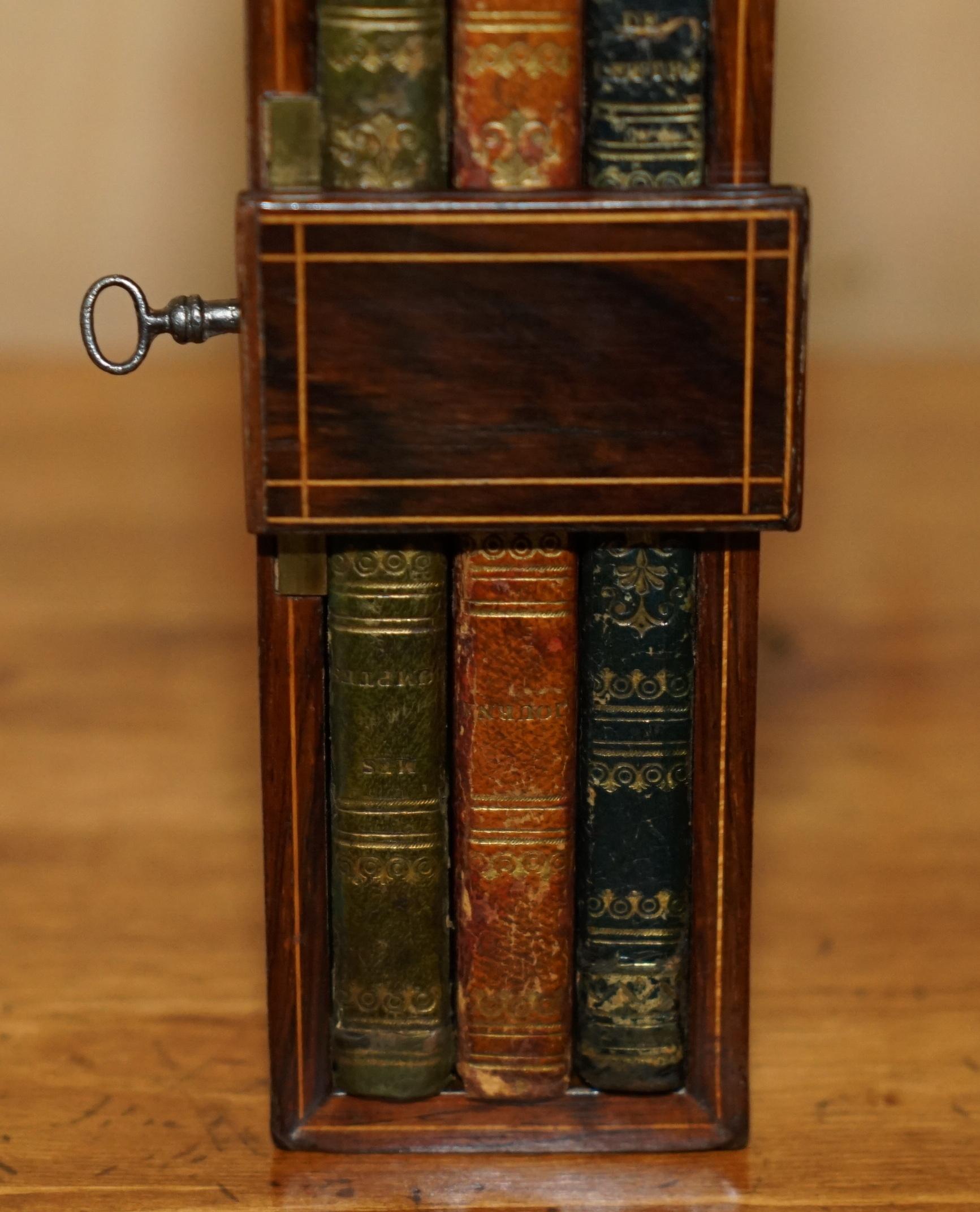 ANTIQUE REGENCY CIRCA 1810 LEGNO DURO MAI USATO CASSAFORTE PER NOTE CON LIBRI ORIGINALI in vendita 6
