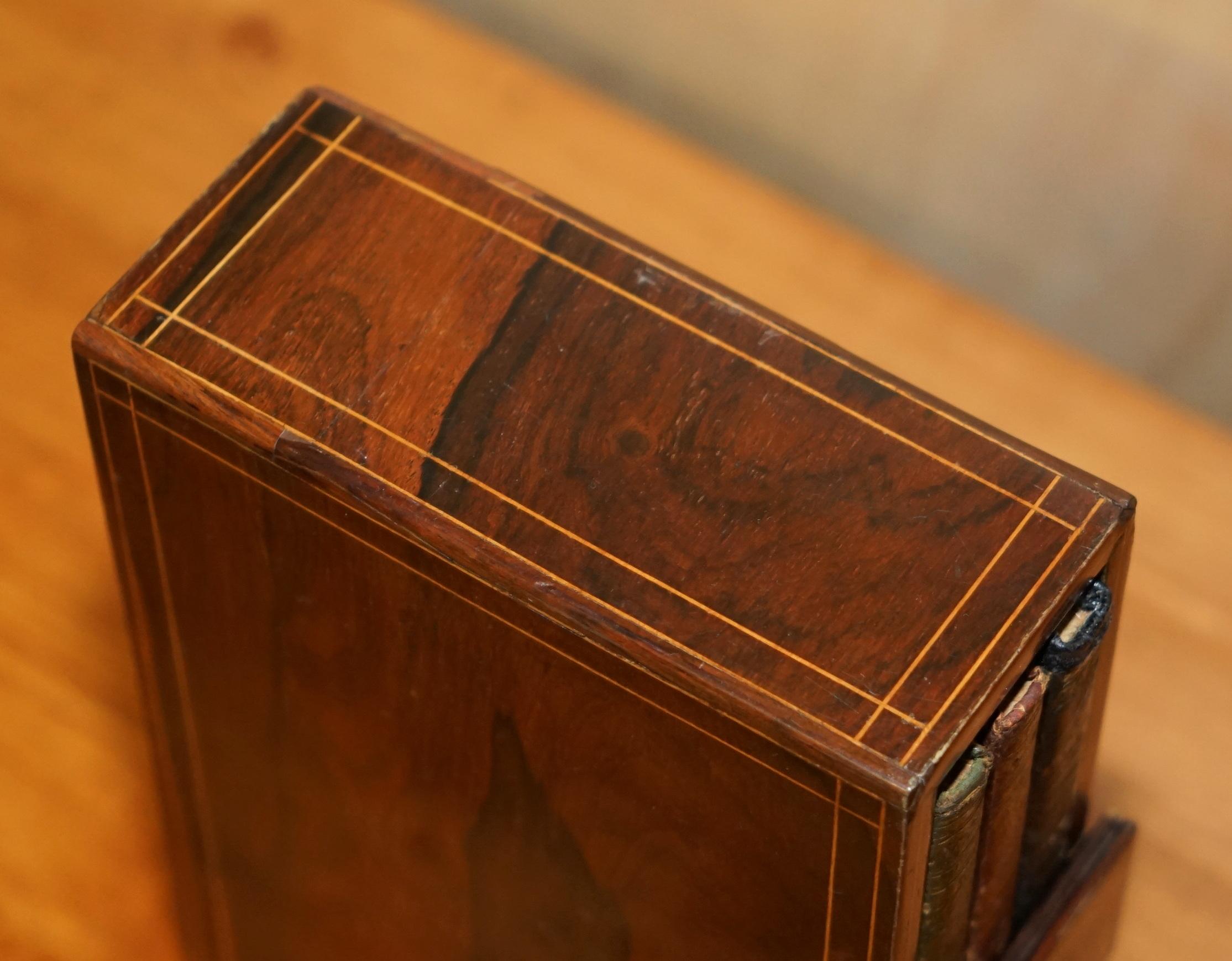 Europeo ANTIQUE REGENCY CIRCA 1810 LEGNO DURO MAI USATO CASSAFORTE PER NOTE CON LIBRI ORIGINALI in vendita