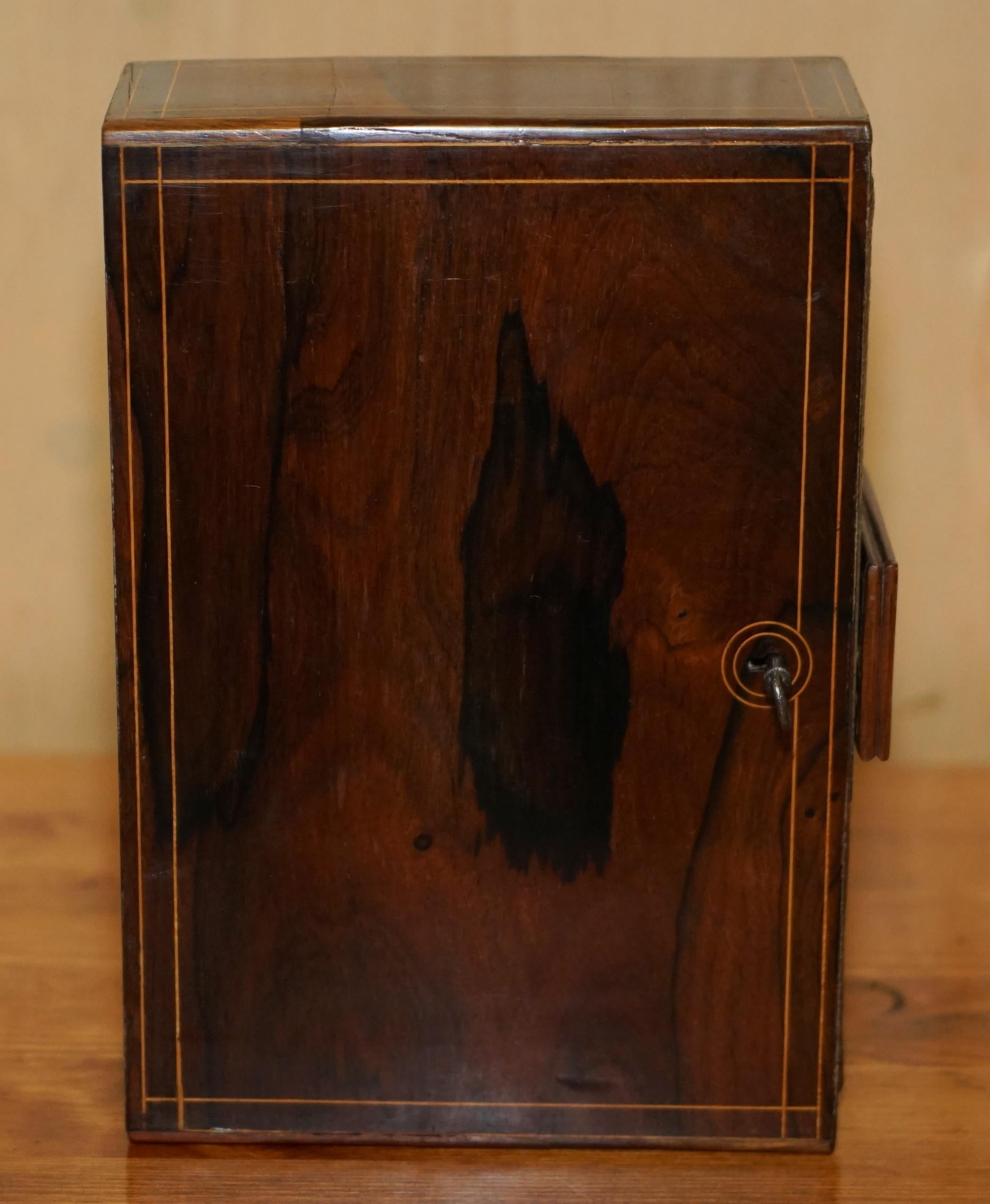 Fatto a mano ANTIQUE REGENCY CIRCA 1810 LEGNO DURO MAI USATO CASSAFORTE PER NOTE CON LIBRI ORIGINALI in vendita