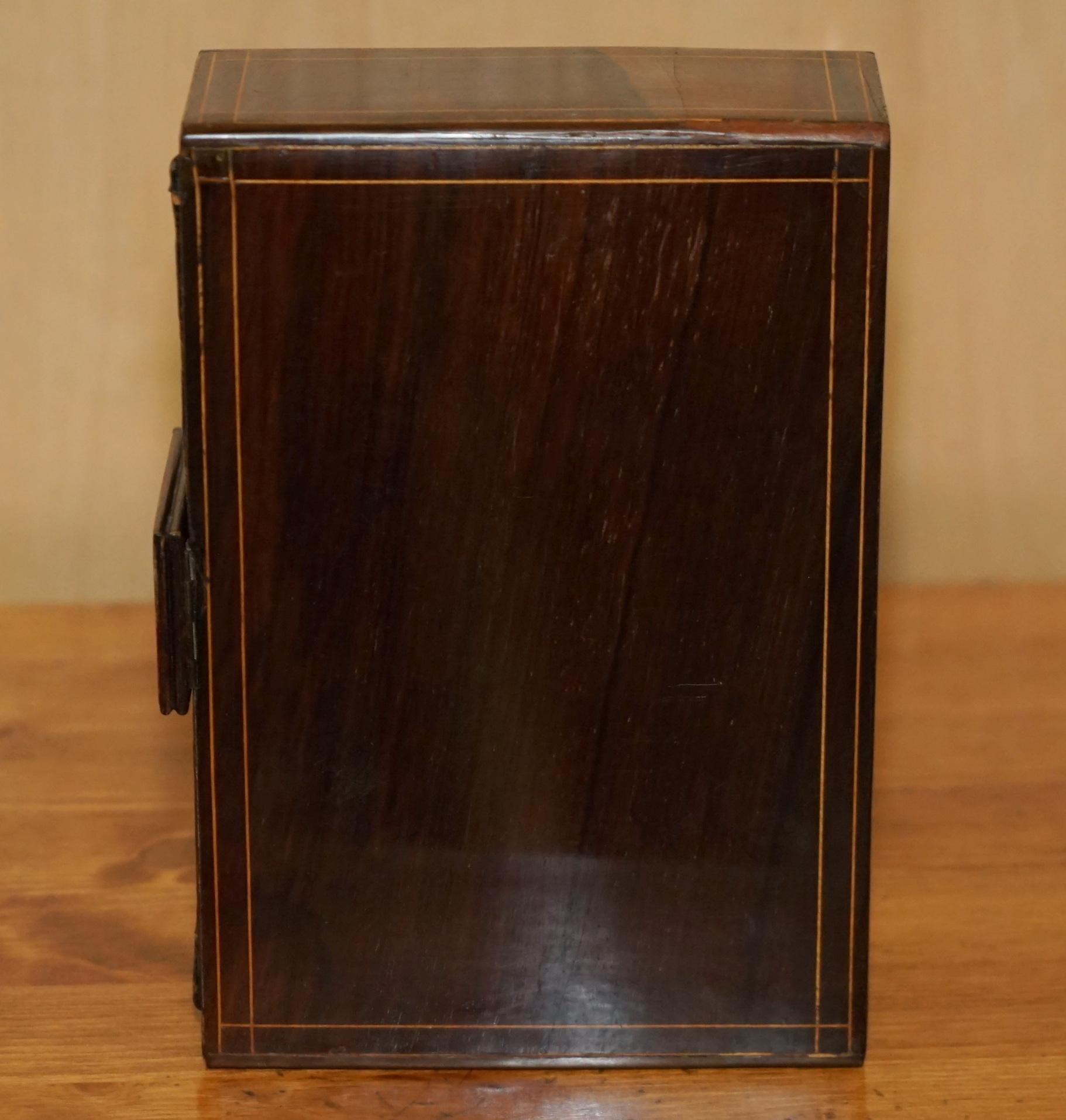 Legno massiccio ANTIQUE REGENCY CIRCA 1810 LEGNO DURO MAI USATO CASSAFORTE PER NOTE CON LIBRI ORIGINALI in vendita