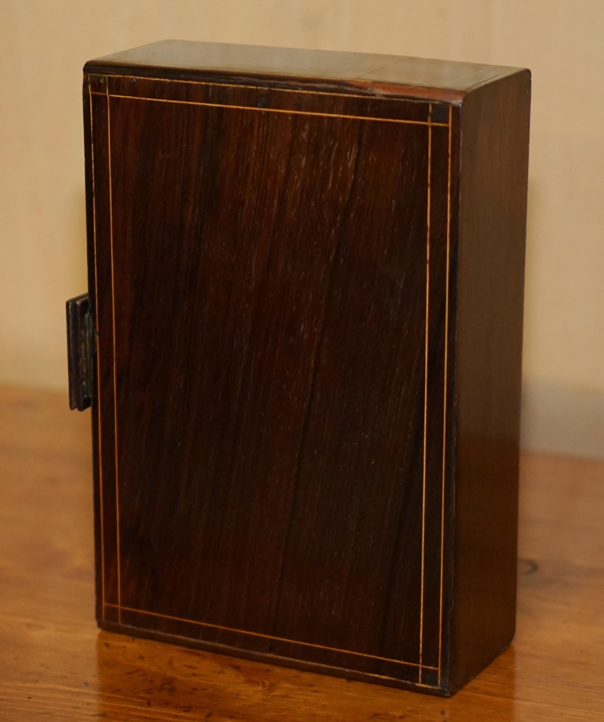ANTIQUE REGENCY CIRCA 1810 LEGNO DURO MAI USATO CASSAFORTE PER NOTE CON LIBRI ORIGINALI in vendita 1