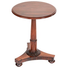 Antique Regency Circular Rosewood Lamp/Side Table
