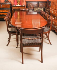 Antique Regency Concertina Action Dining Table & 10 chairs 19th C
