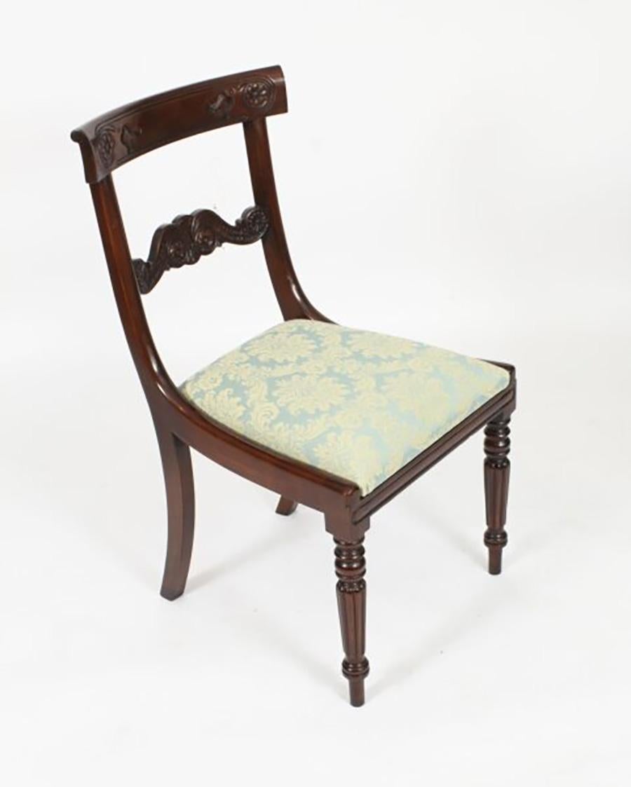 Antiker Regency Concertina Action Esstisch 19. Jahrhundert & 10 Stühle im Angebot 13