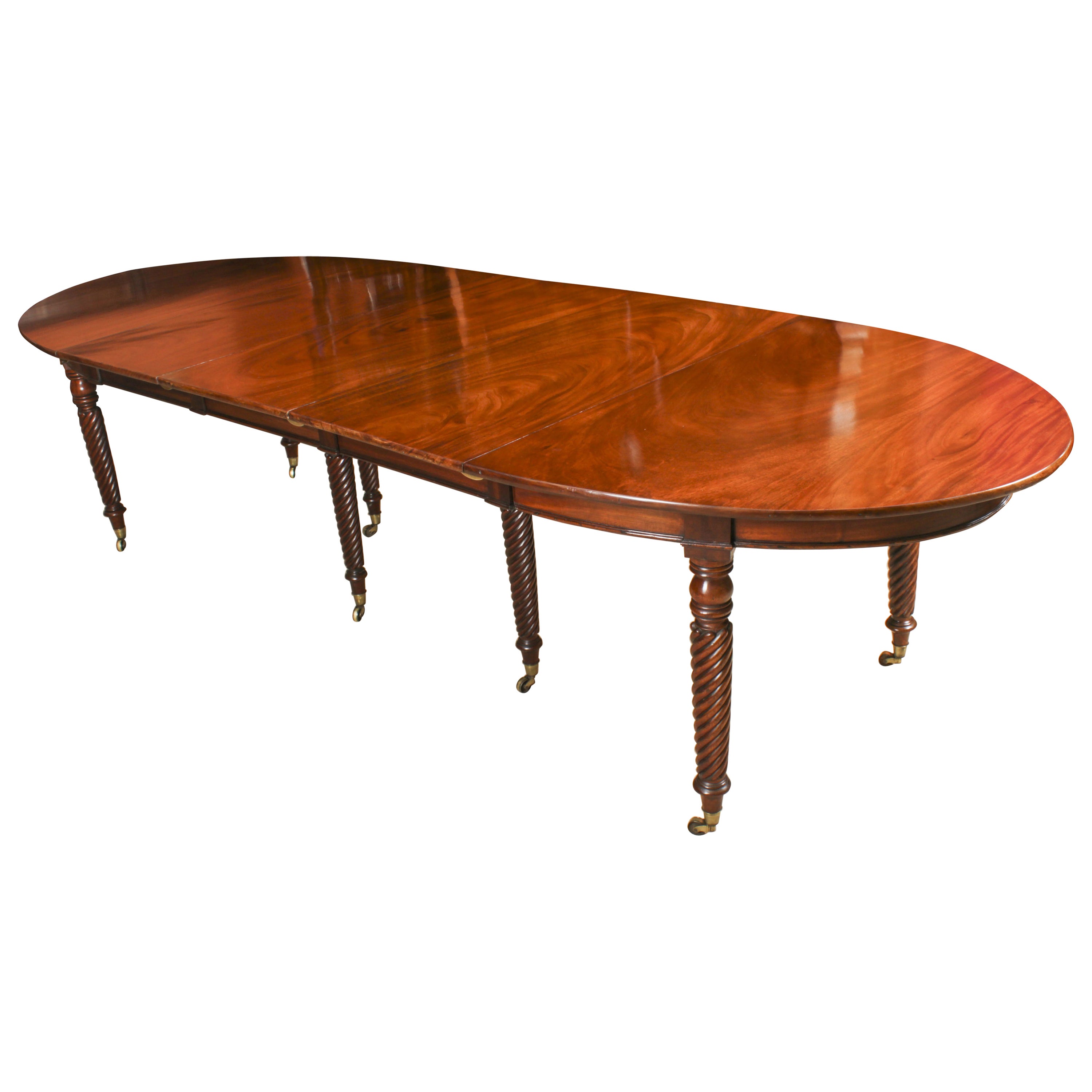 Antique Regency Concertina Action Dining Table 19th Century