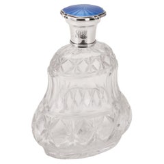 Antique Regency Cut Glass Scent Bottle by Mappin & Webb, Silver, 1812