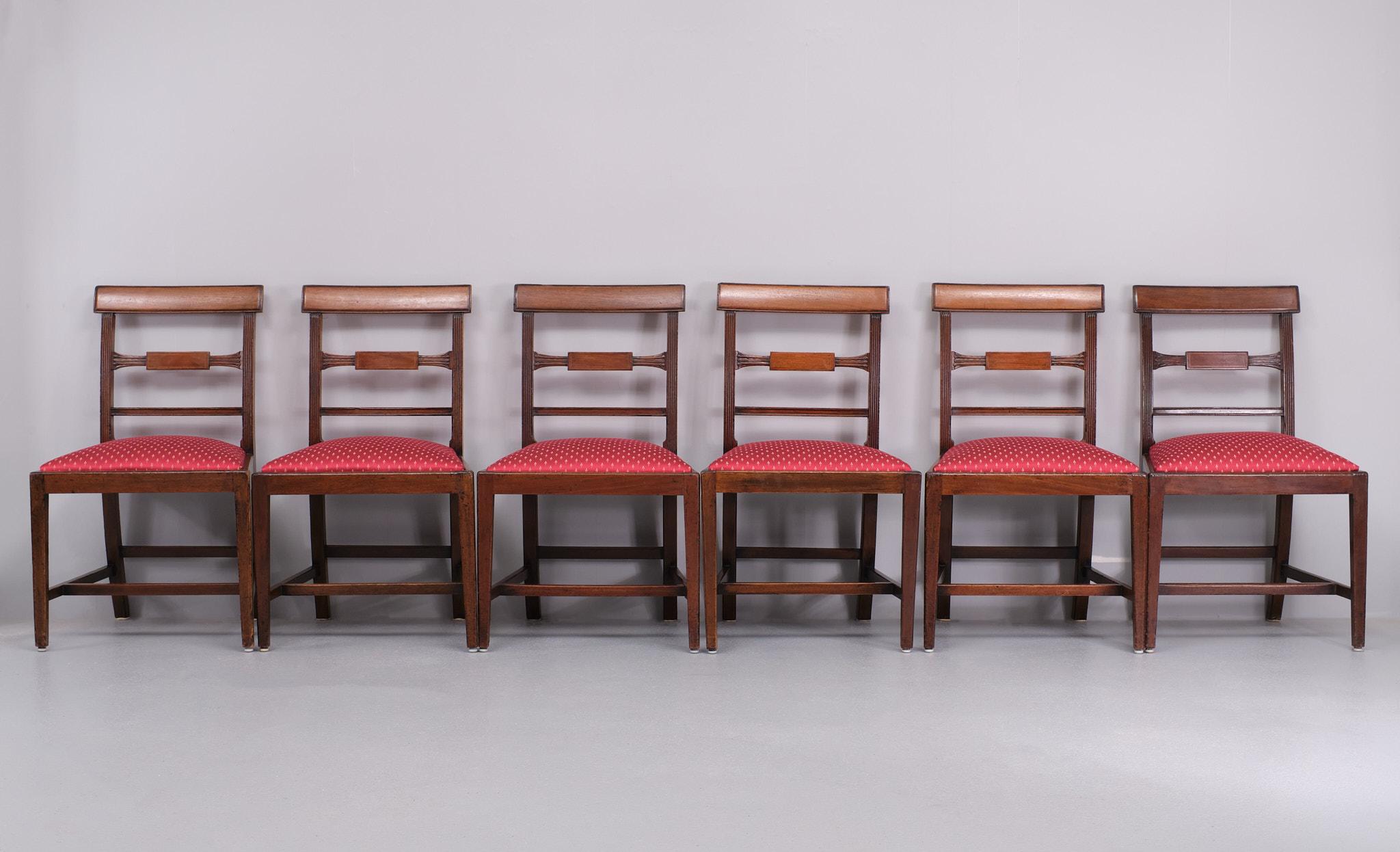 Mid-19th Century Antique Regency Dining chairs  1850s England  For Sale