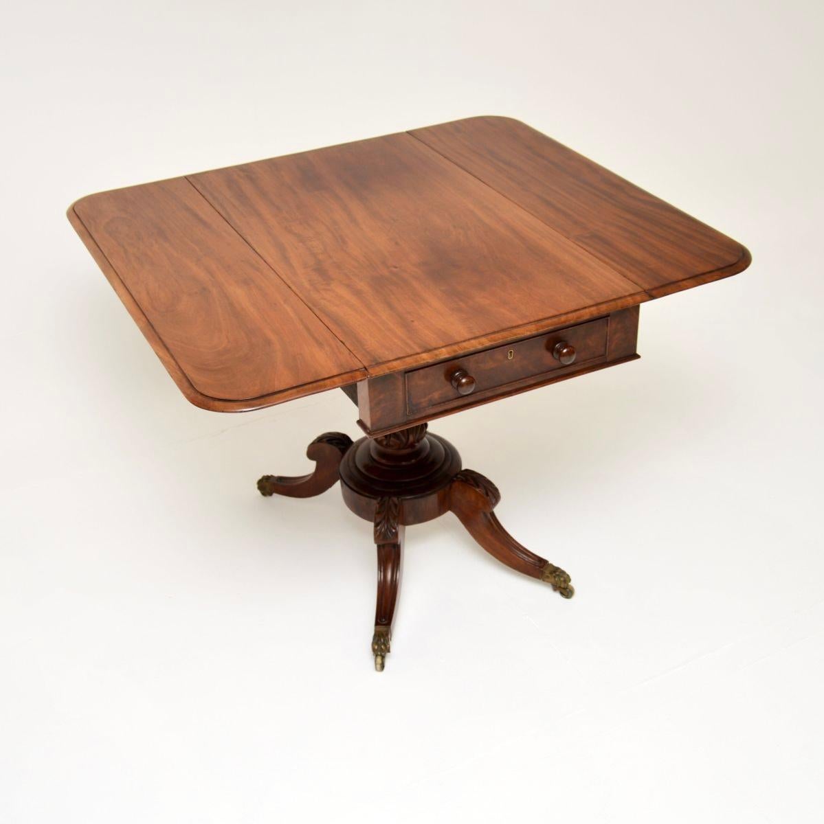 Early 19th Century Antique Regency Drop Leaf Table For Sale