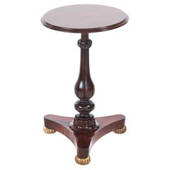 Antique Regency Early 19th Century Rosewood Carved Lamp/Wine Table