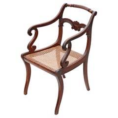 Antique Regency Elbow Carver Desk Chair