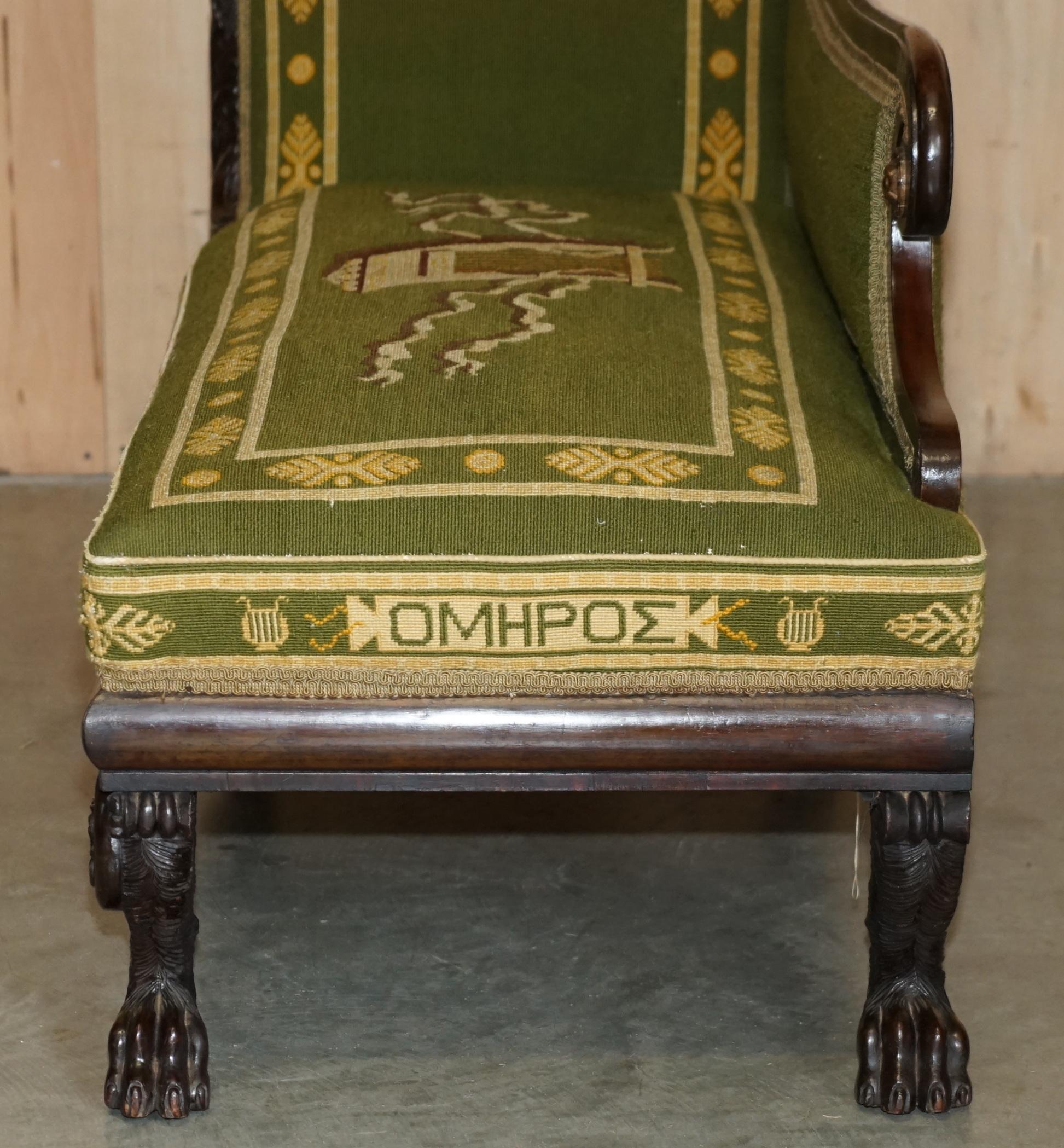 SEDIA DA LOUNGE IN LEGNO DUREVOLE INCISO A MANO CON CAPPELLI DI LEONE in vendita 7