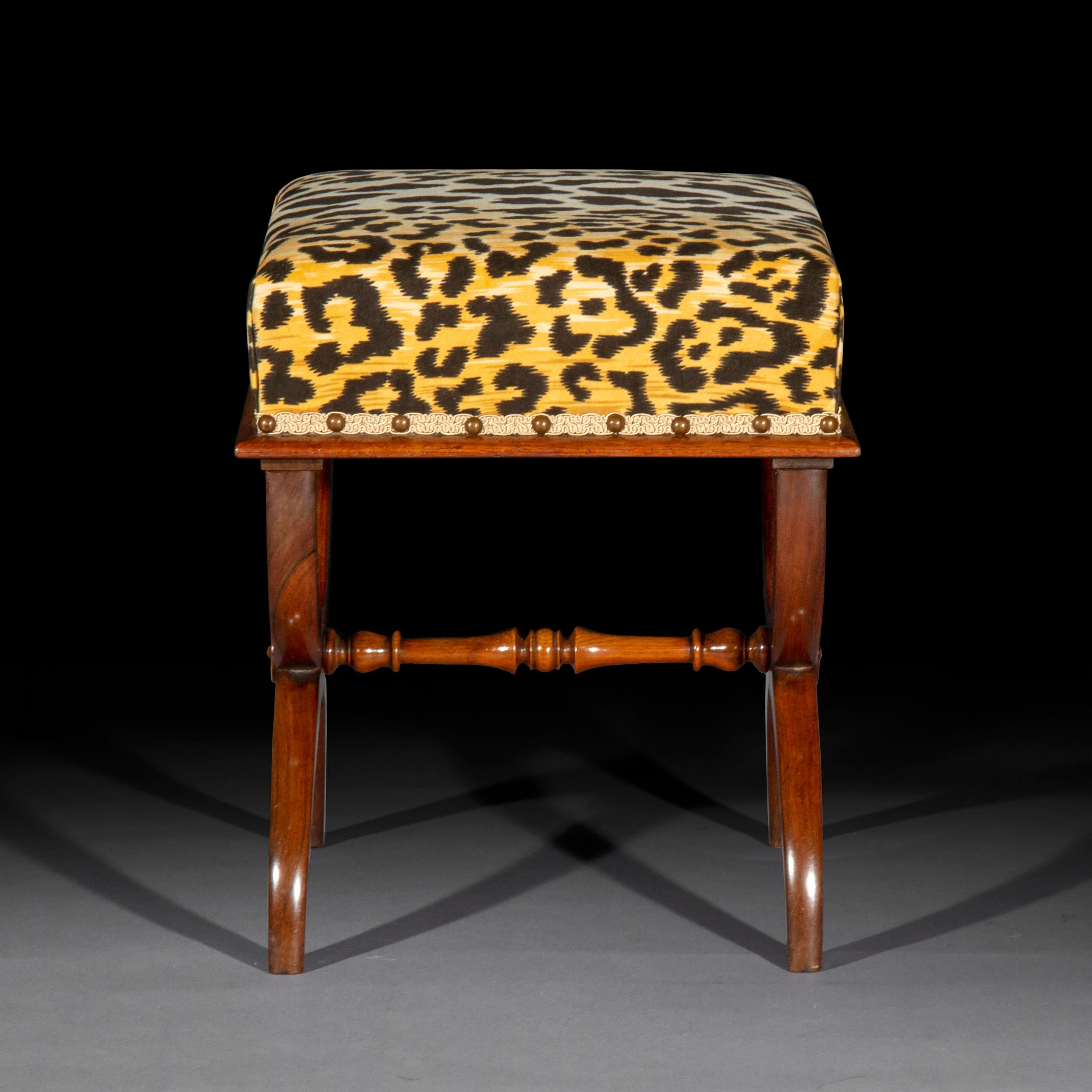 Antique Regency Empire Curule Stool 2