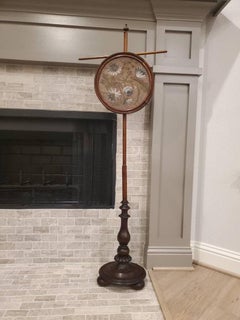 Antique Regency English Carved Mahogany Fire Screen