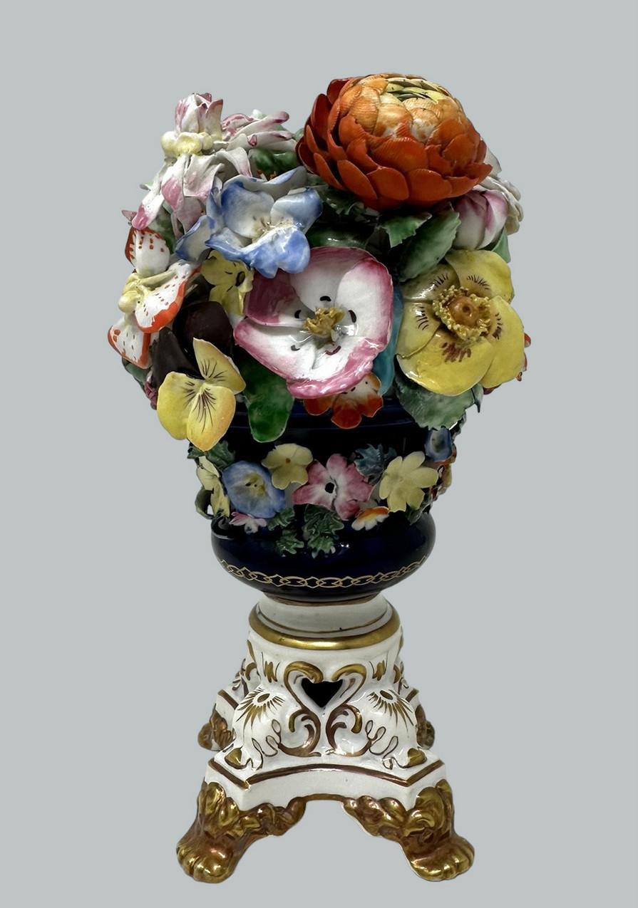 Antique Regency English Crown Derby Porcelain China Pair Urns Vases 1815-1825 For Sale 4