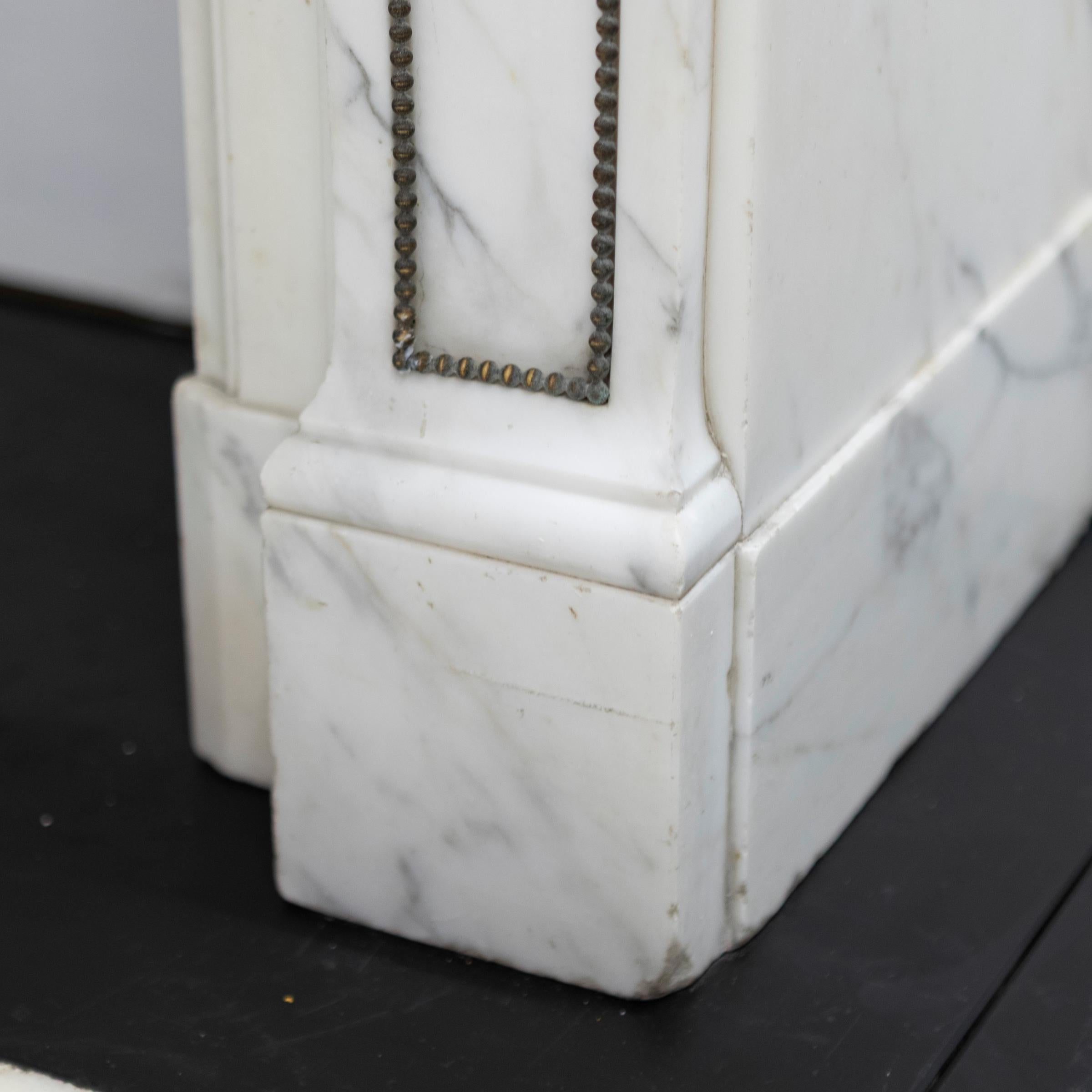 Antique Regency Fireplace Surround with Brass Details For Sale 5
