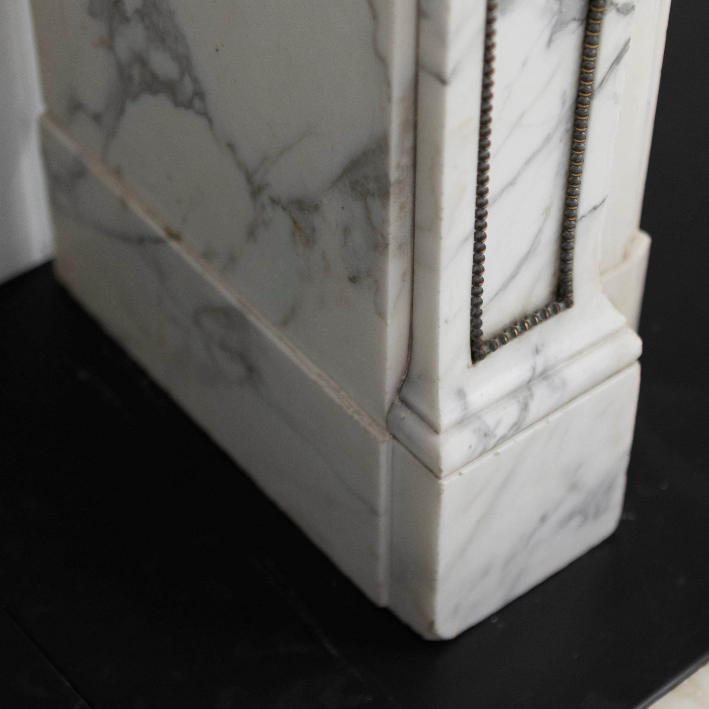Antique Regency Fireplace Surround with Brass Details For Sale 6