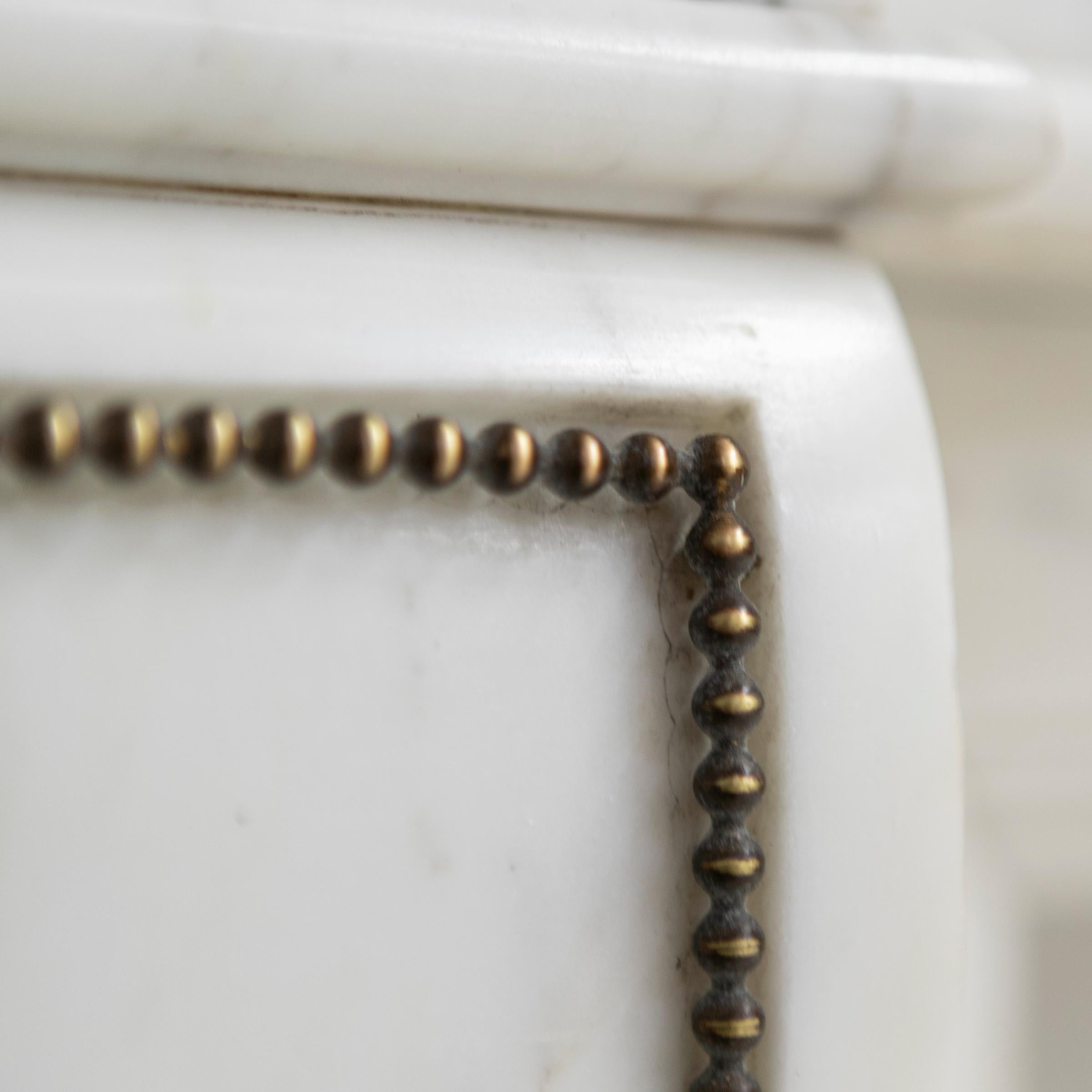 Antique Regency Fireplace Surround with Brass Details For Sale 10