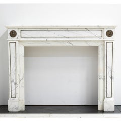 Antique Regency Fireplace Surround with Brass Details