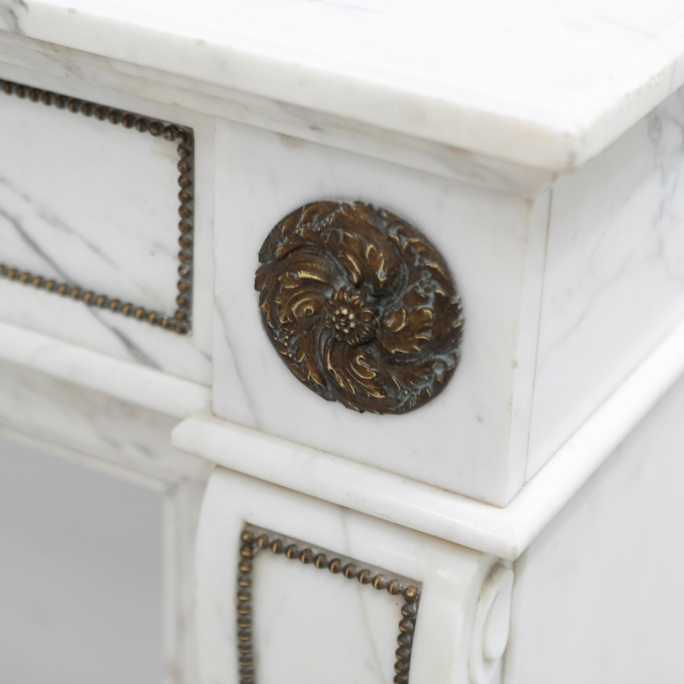 Antique Regency Fireplace Surround with Brass Details For Sale 4
