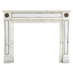Antique Regency Fireplace Surround with Brass Details