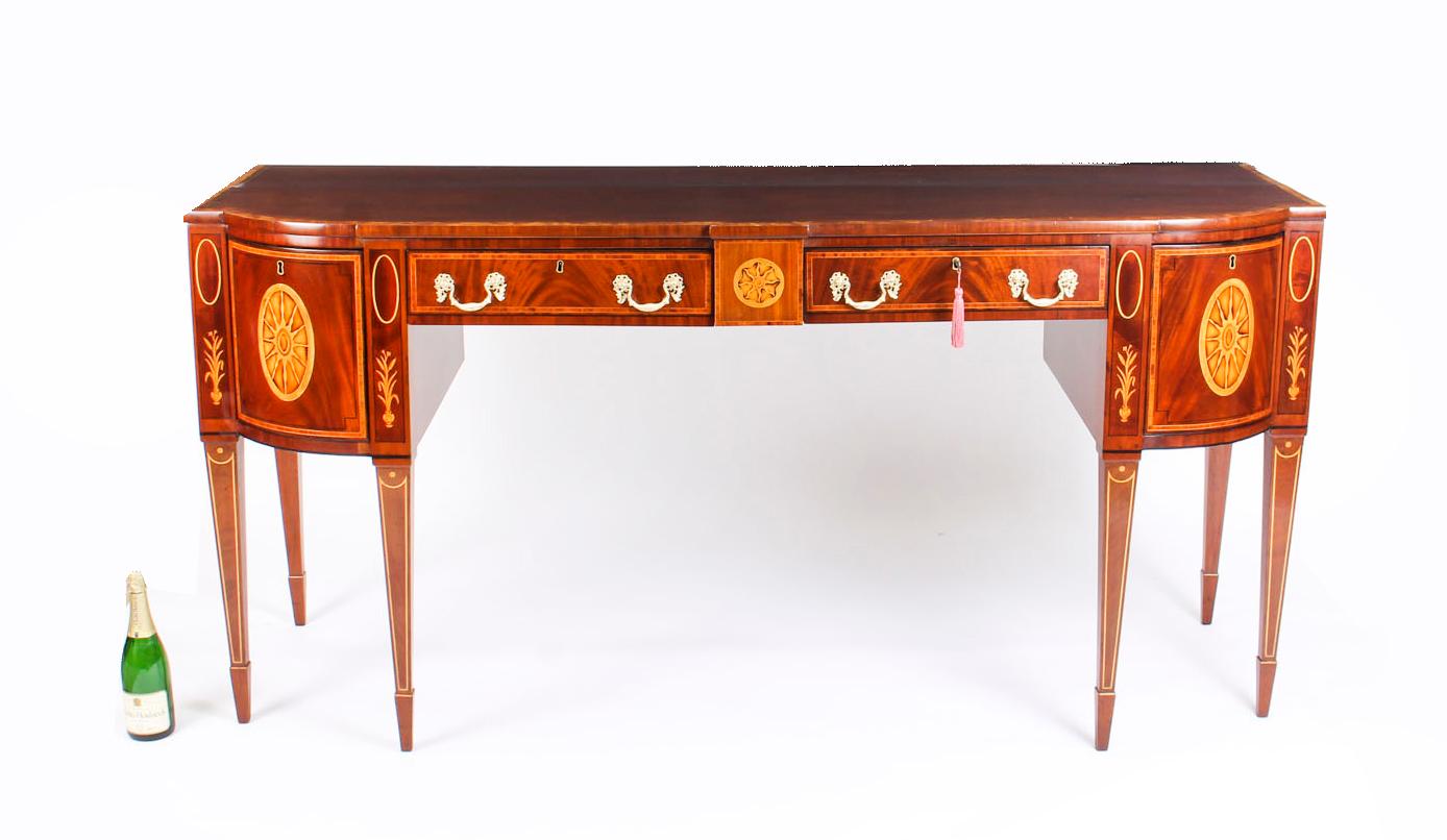 Antique Regency Flame Mahogany and Satinwood Inlaid Sideboard, 19th Century 8