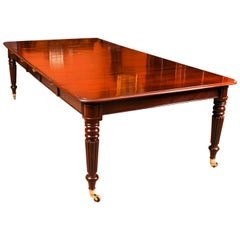 Used Regency Flame Mahogany Extending Dining Table, 19th Century