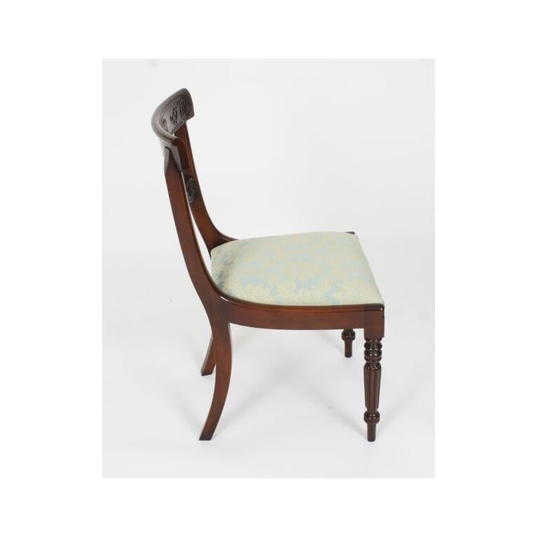 Ancienne table de Pembroke de style Régence George III Gillows & 6 chaises 19ème siècle en vente 9