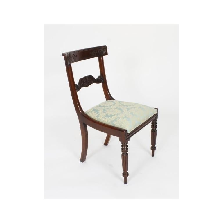 Ancienne table de Pembroke de style Régence George III Gillows & 6 chaises 19ème siècle en vente 10