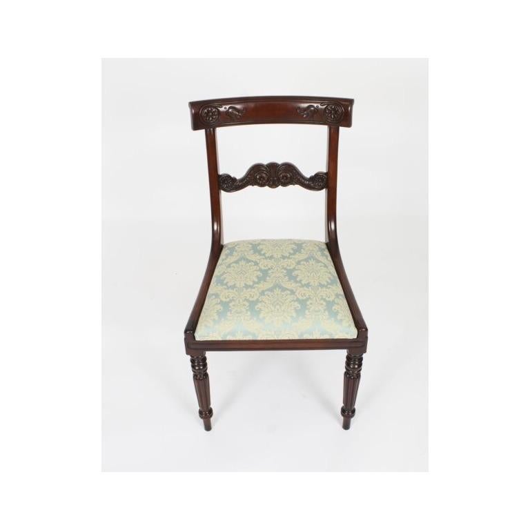 Ancienne table de Pembroke de style Régence George III Gillows & 6 chaises 19ème siècle en vente 13
