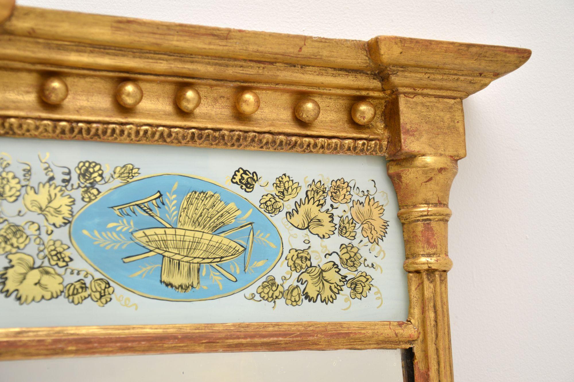 Early 19th Century Antique Regency Gilt Wood Mirror For Sale