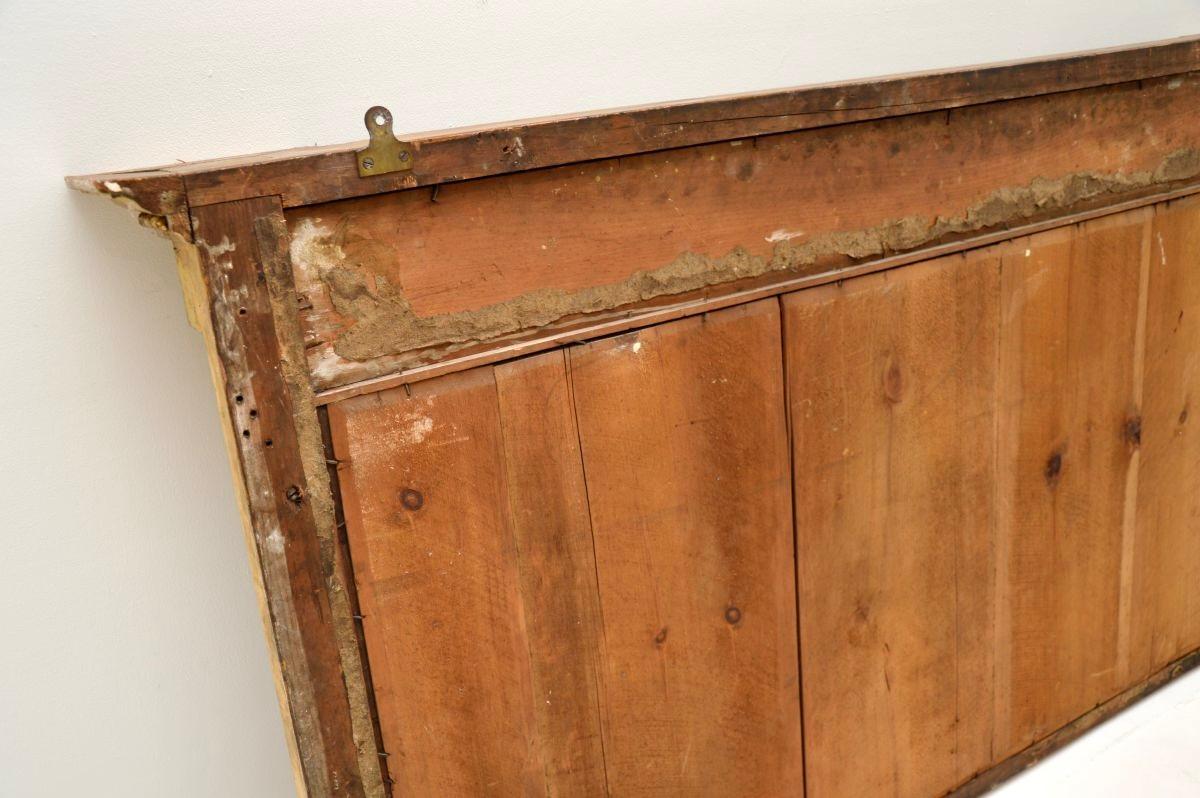 Antike Regency vergoldetes Holz über Mantel-Spiegel im Angebot 5