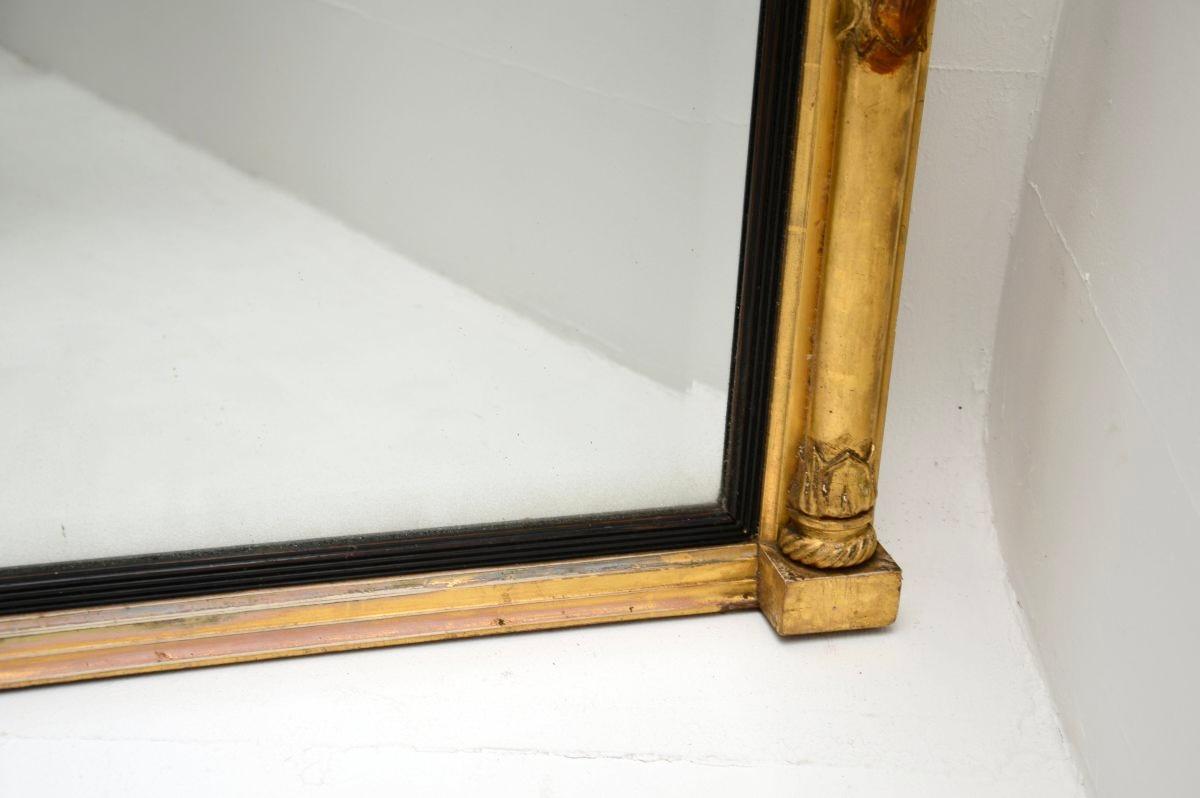 Antike Regency vergoldetes Holz über Mantel-Spiegel im Angebot 3