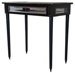 Antique Regency Glass Jewelry Casket Case Keepsake Display Curio Showcase Locks