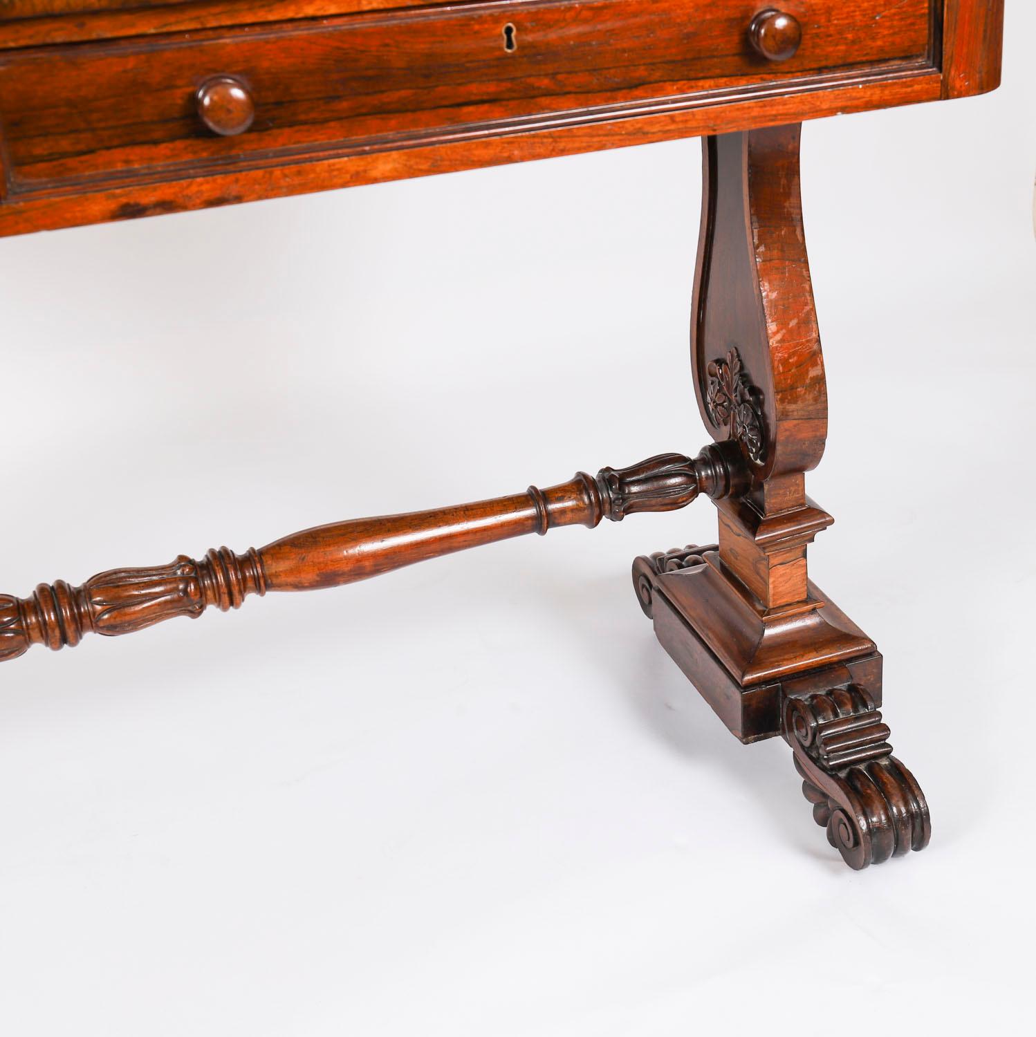 Antique Regency Gonçalo Alves Library Writing Table Desk 19th Century For Sale 9