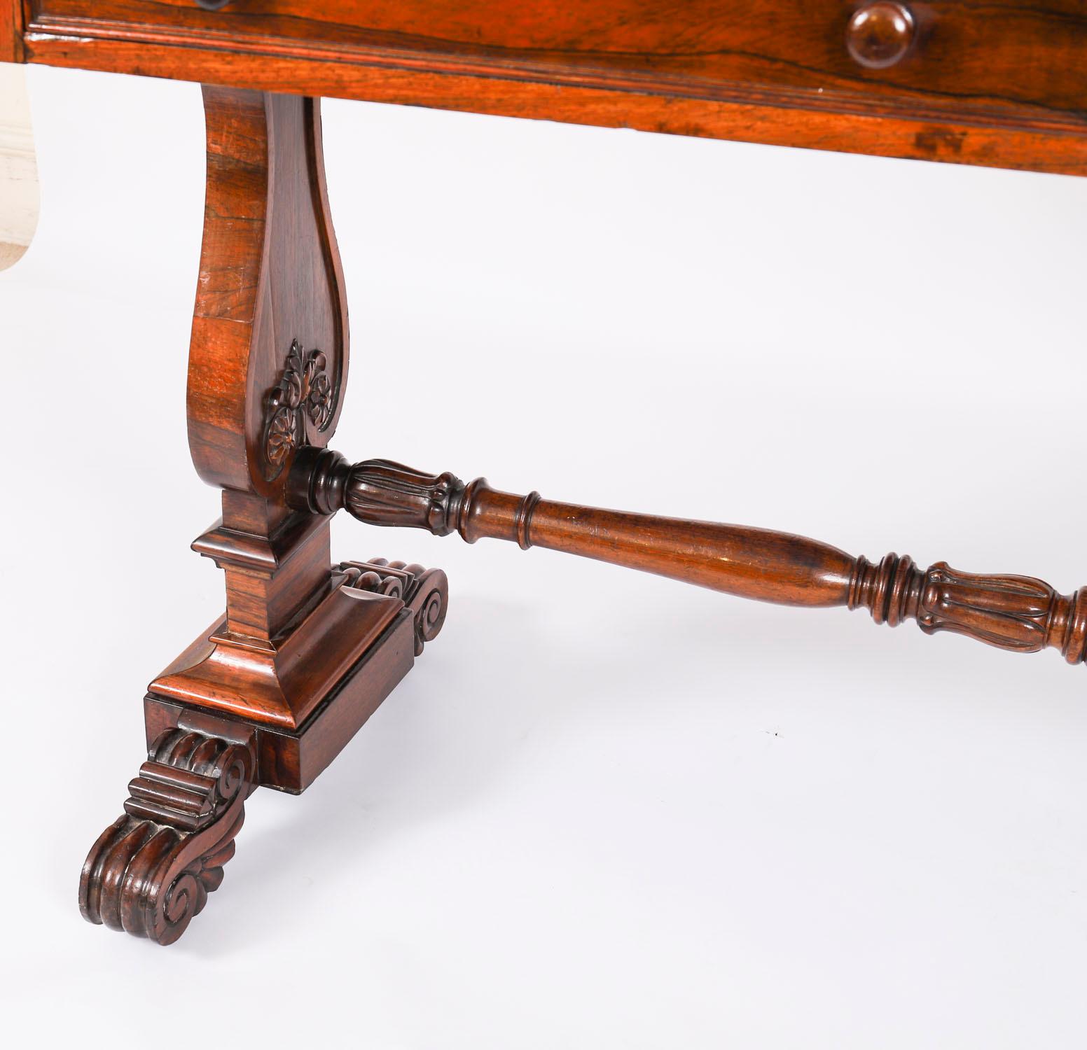 Antique Regency Gonçalo Alves Library Writing Table Desk 19th Century For Sale 10