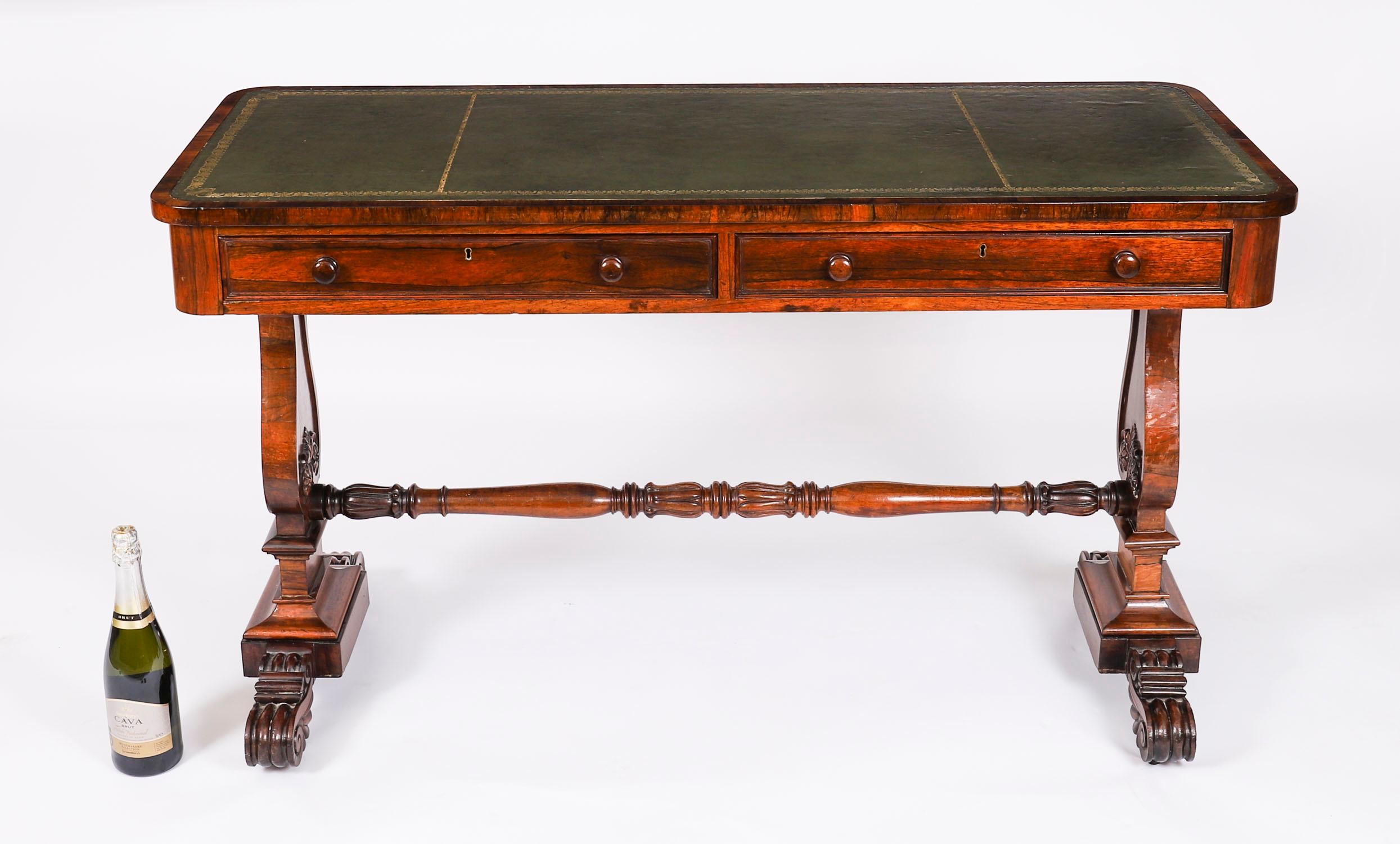 Antique Regency Gonçalo Alves Library Writing Table Desk 19th Century For Sale 13
